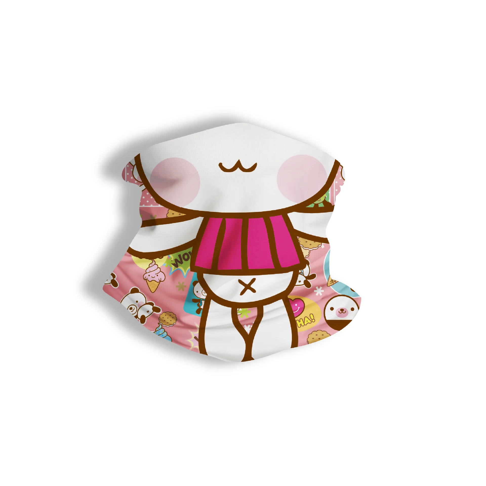 Cartoon Children Ice Silk Face Protection Scarf Soft Neckerchief Girls Baby Spring Summer Sun Protection Neck Collar Scarves