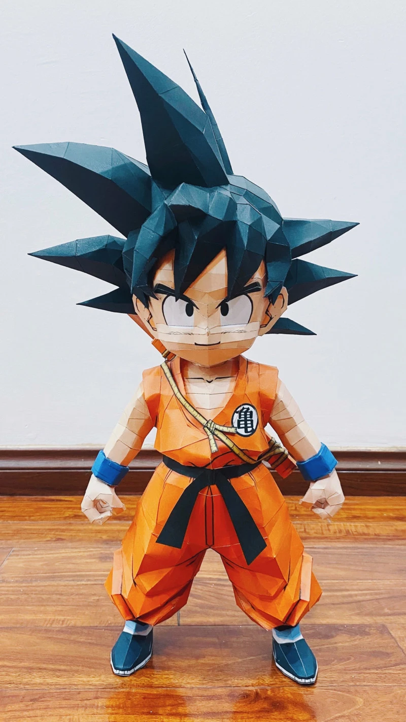 0,5 M Son Goku modelo Dragon Ball Z figuras de papel de Anime