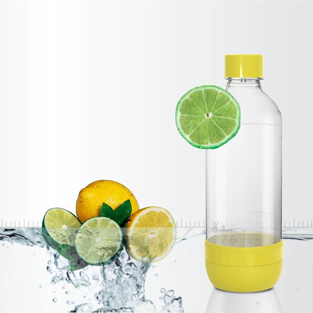 Machine À Soda Jaune Hi, 35.195oz/1l Sans Bpa, Réutilisable, L