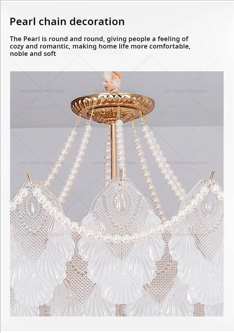 Description Picture 6 of item2024 New Crystal Chandelier Net Red French Cream Wind Light Luxury Master Bedroom High-End Rrestaurant Zhongshan Lamp Lighting