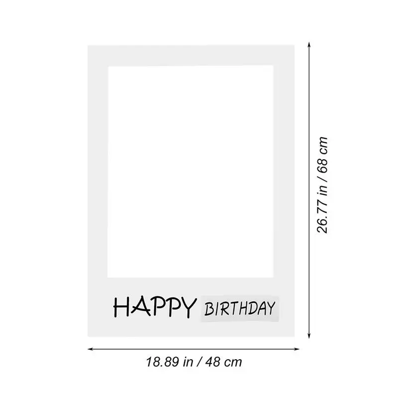 Inwoner nog een keer weekend 68 X 48Cm Happy Birthday Photo Props Paper DIY Picture Frame Cutouts Photo  Booth Props for Birthday Wedding Party Decoration|Photobooth Props| -  AliExpress