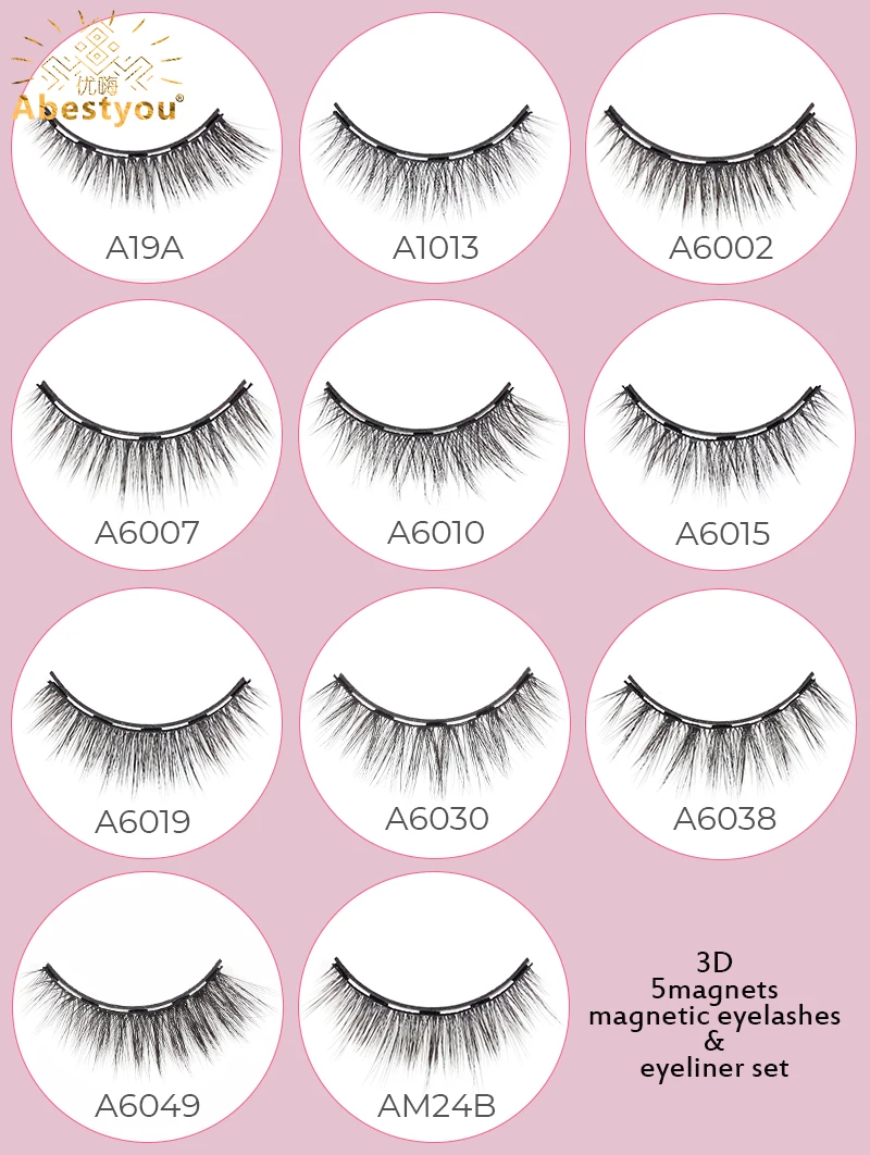 Fake Eyelashes 3d Mink Fluffy Magnetic Eyeliner Lashes Pinzas Set Professional Eyelash Lifting Kit Ciglia Magnetiche Lash Tech Vendors fake eyelashes