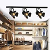 Modern LED Ceiling Lights American Retro Loft Iron Track Lamps Industrial E27 Bar Cafe Industrial Lighting Searchlight Fixtures 5