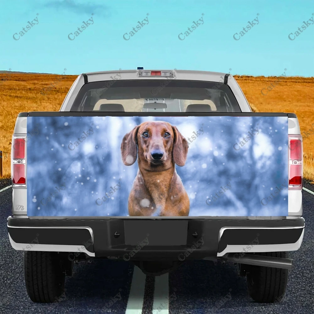 

Миниатюрные наклейки на автомобиль «такса», модификация заднего хвоста грузовика, картина подходит для грузовика, обезболивающая упаковка, аксессуары, наклейки