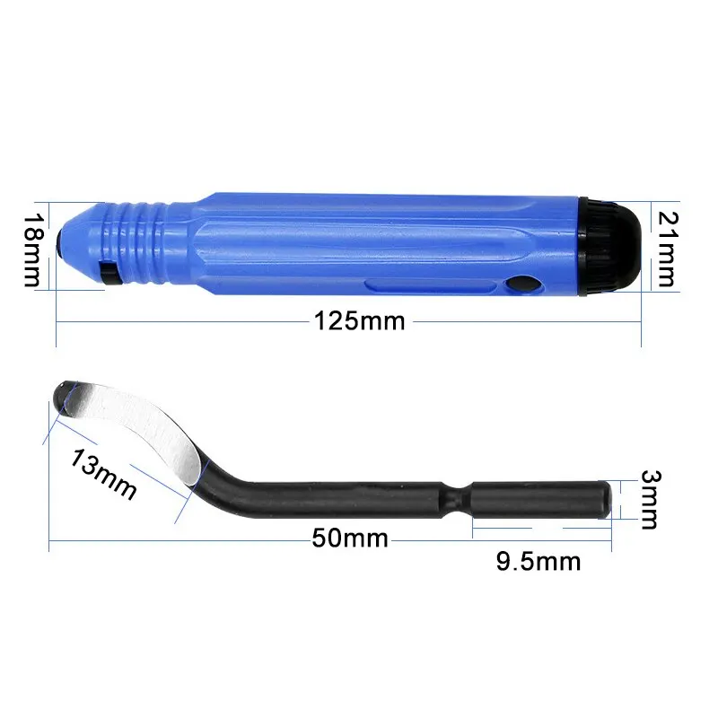 Coltello per rifilatura a mano Raschietto per sbavatura NB1100 Rimozione rifilatura smusso Manico per utensile per bordi di scarto in plastica in lega di alluminio con lama - immagine 2