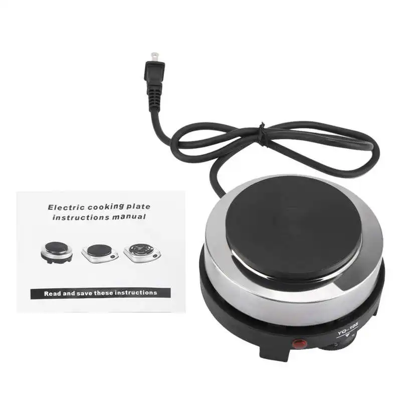 Portable 110V 500W Electric Mini Stove Hot Plate Multifunction Home Heater (US Plug 110V) Coffee Heater Stove Cooking Plate 2