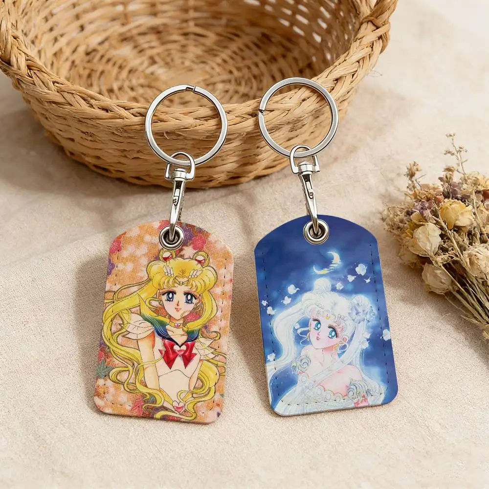 애니메이션 S-Sailor-R M-Moon-N 버스 하우스 출입 카드 보호 커버 학..