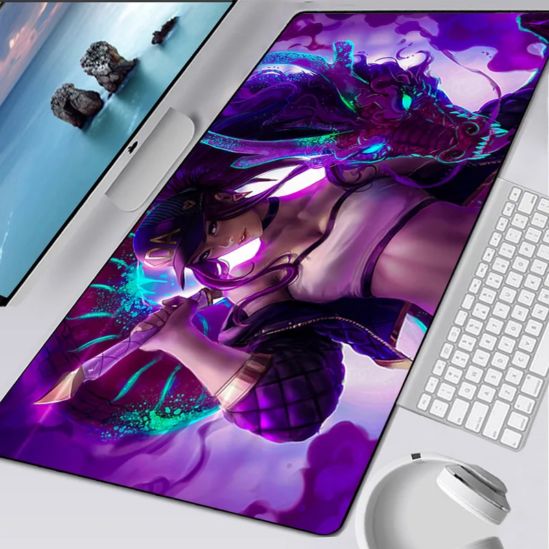 

Gaming LOL KDA Mousepad Keyboard Pc Non-slip XXL Mat Cabinet Office Anime Deskmat Computer Accessories Laptop Large Mouse Pad