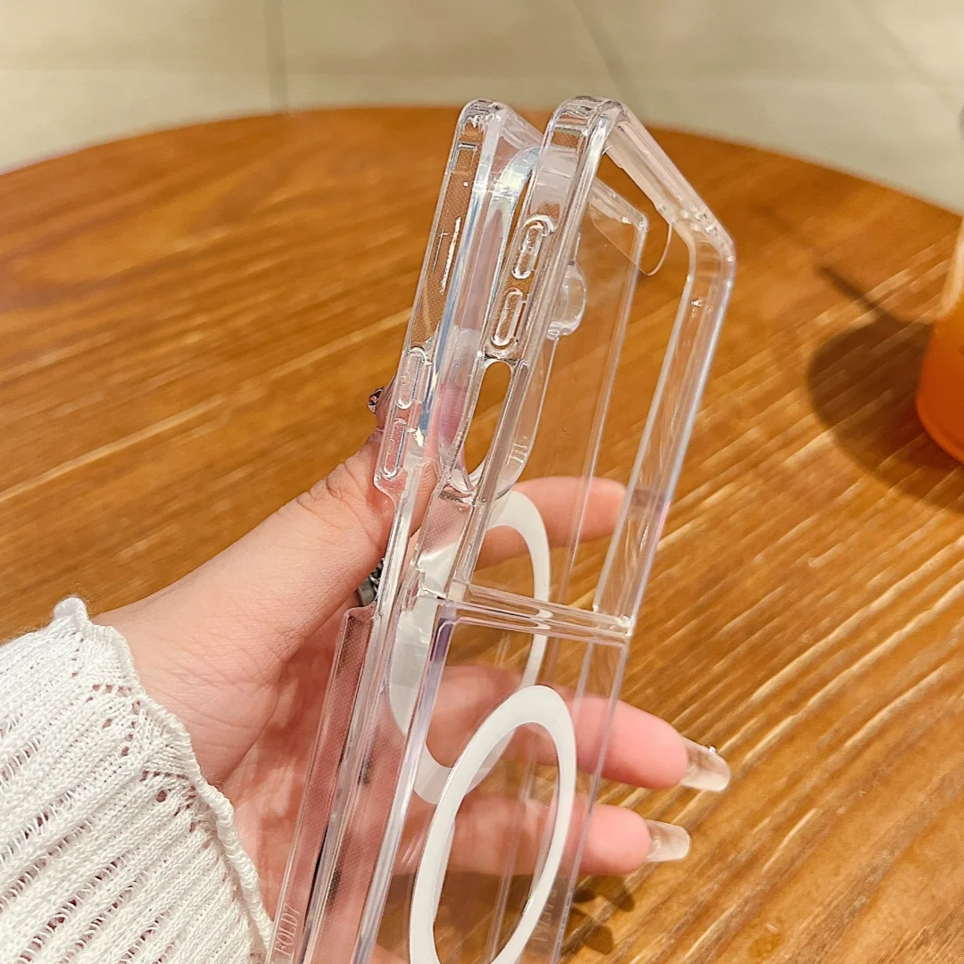 حافظة لهاتف Magsafe شفافة مغناطيسية لهاتف سامسونج...