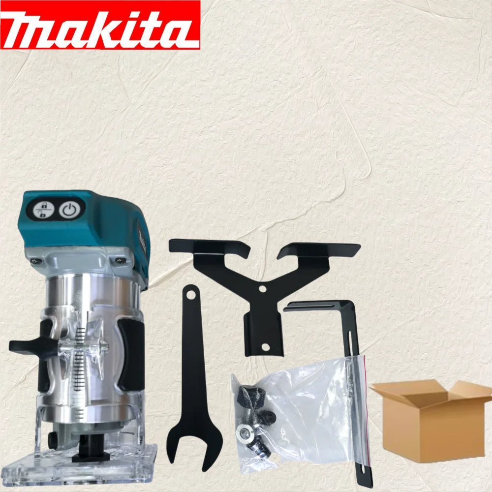 Makita Brushless Electric Trimmer Rechargeable Trimming Machine Multi-function Slotting Tool Carving Machine Woodworking Tool