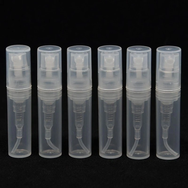 50/100PCS/LOT Small Round Plastic Containers Perfume Spray Sample Bottle Atomizer Empty Cosmetic Containers