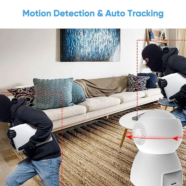 FHD Wireless WIFI PTZ Camera IP CCTV Security Protector Surveillance Camera Smart Auto Tracking Baby Monitor with Google Alexa 6