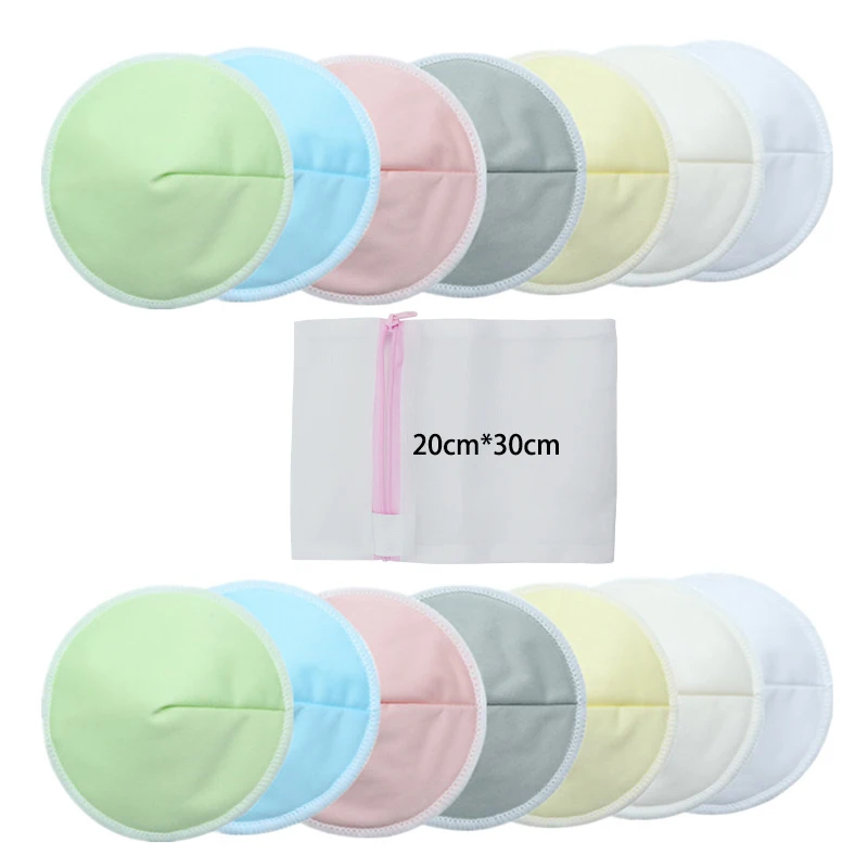 3 Layers Organic Reusable Breast Pads Nursing Waterproof Organic Plain Washable Pad Baby Breastfeeding Accessory breast pads,milk pads