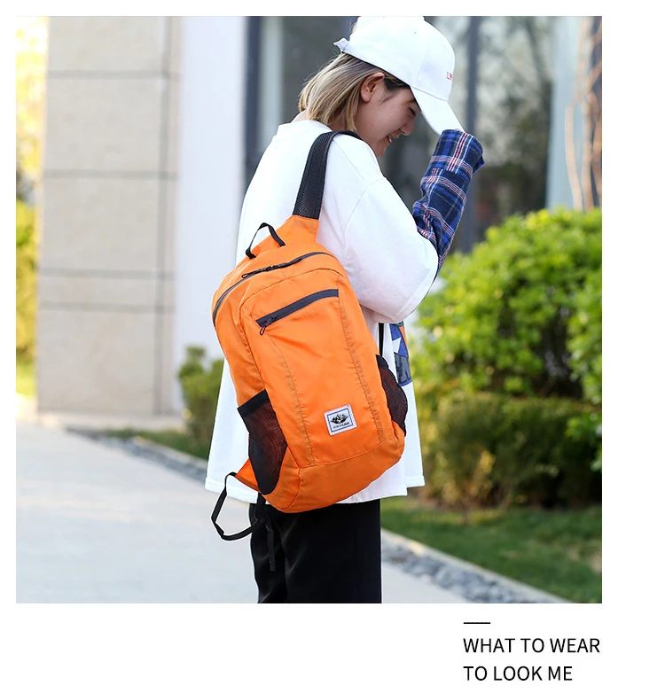 18L Portable Foldable Backpack Folding Mountaineering Bag Ultralight Outdoor Climbing Cycling Travel Knapsack Hiking Daypack