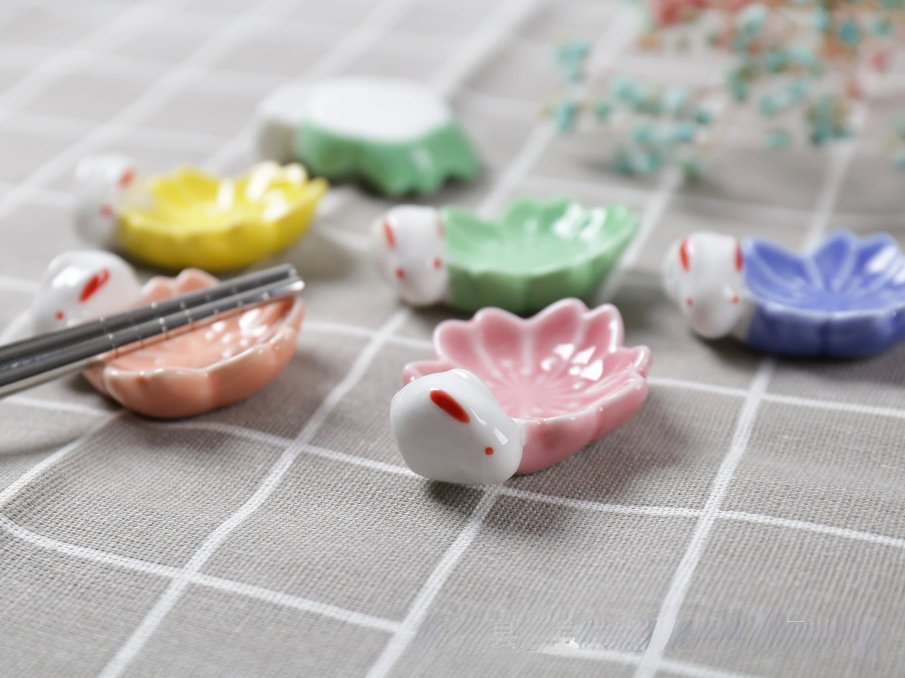 4 PCs/Set Chopstick and Spoon Rest Stand for Kitchen Tableware Ceramic  Crafts Cute Little Cow Chopstick Rack Chopstick Holder - AliExpress