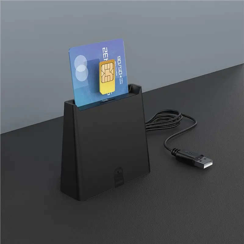 신기술 3X USB 스마트 카드 리더 ISO7816 칩 은행 카드 ID 카드 클래스 A, 클래스 B 및 클래스 C (5V, 3V 및 1.8V) 스마트 카드용