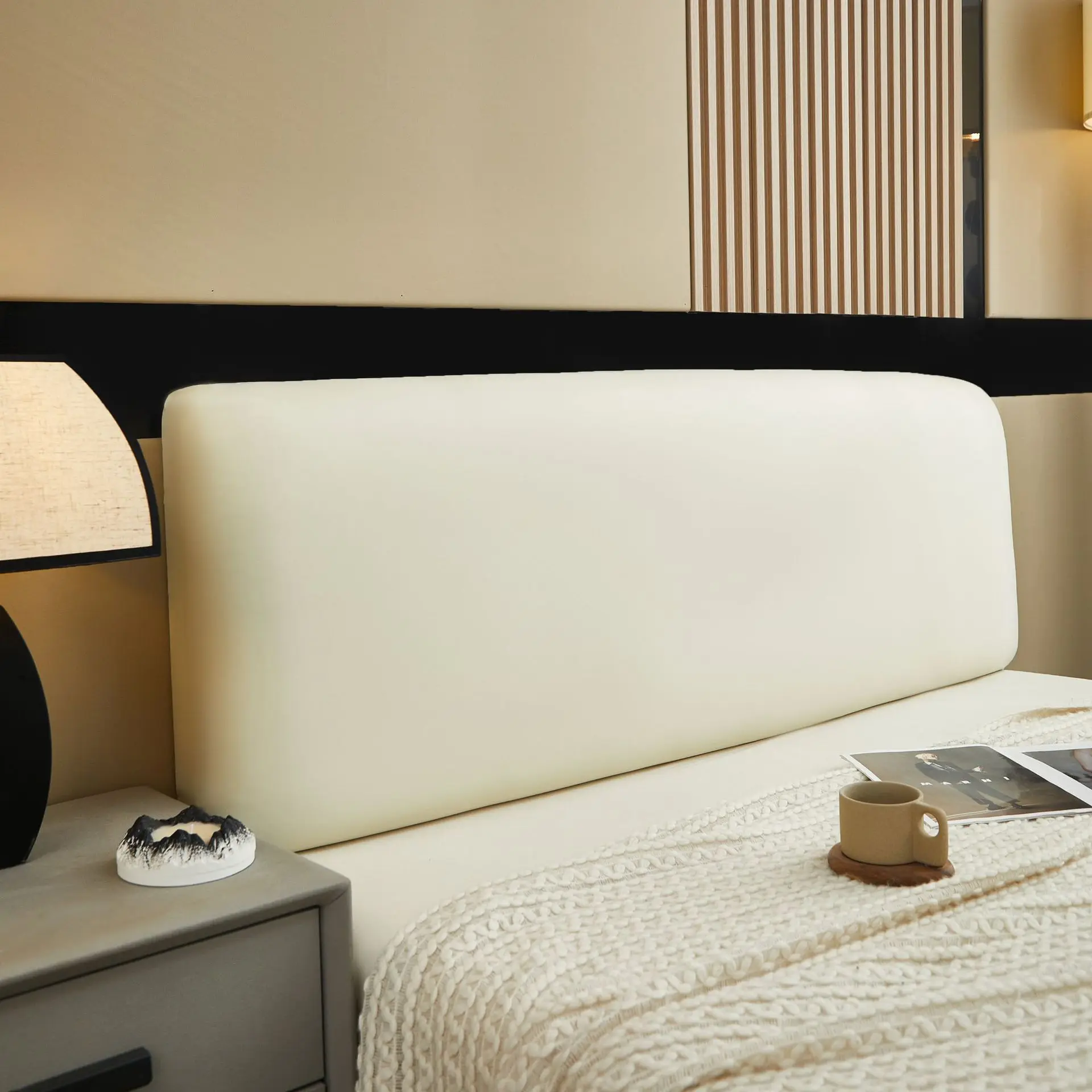 Tatami Simple Modern Cotton and Linen Self-adhesive European style Headboard Customizable bed headboard sticker