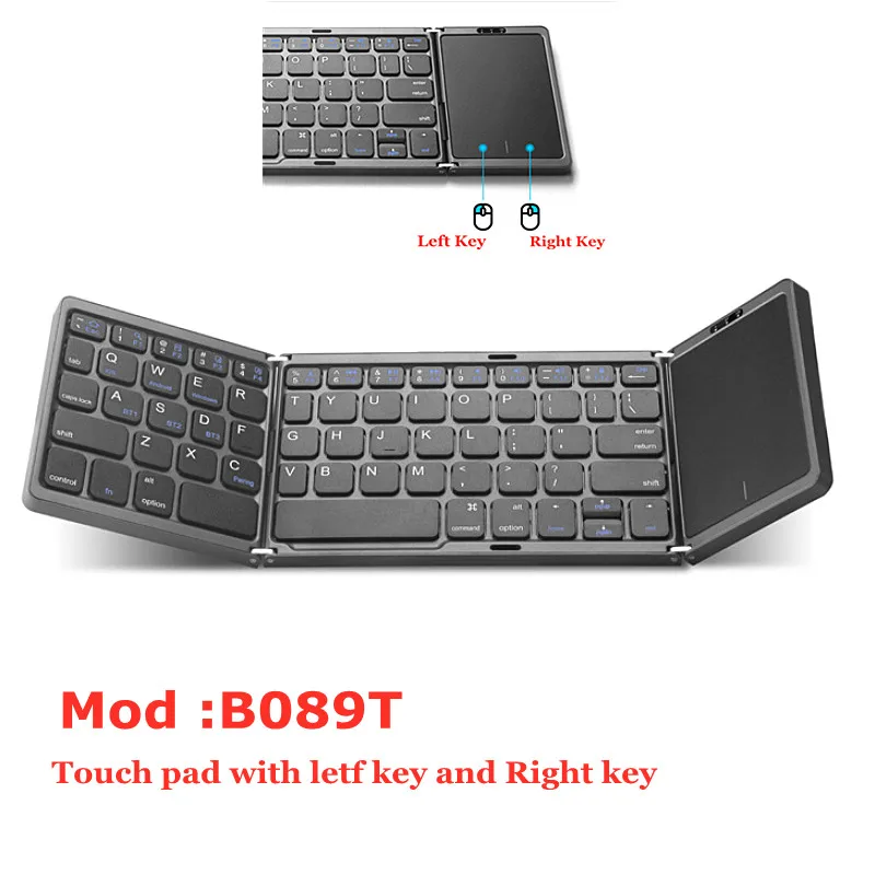 MP Teclado Bluetooth plegable de píxeles móviles, teclado inalámbrico  portátil ultradelgado recargable, teclado Bluetooth plegable, compatible  con