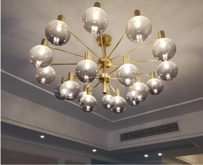 Modern Luxury Living Room LED Chandelier Simple Modern Home Dining Room Bedroom Lamp Nordic Novelty Cafe Chandelier Ceiling globe chandelier