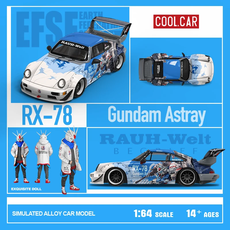 

CoolCar в наличии 1:64 RWB 964 RX78 Коллекционная модель автомобиля, коллекционная миниатюрная машина, игрушки Time Micro
