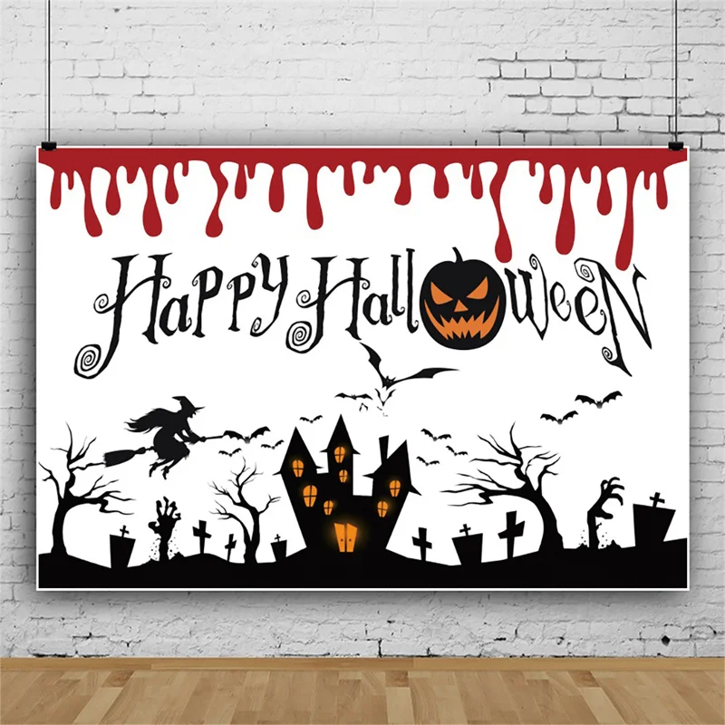 Custom Background Halloween Pumpkin Backdrop Decoration Childrens Birthday Wedding Party Wall Backdrops Photozone De