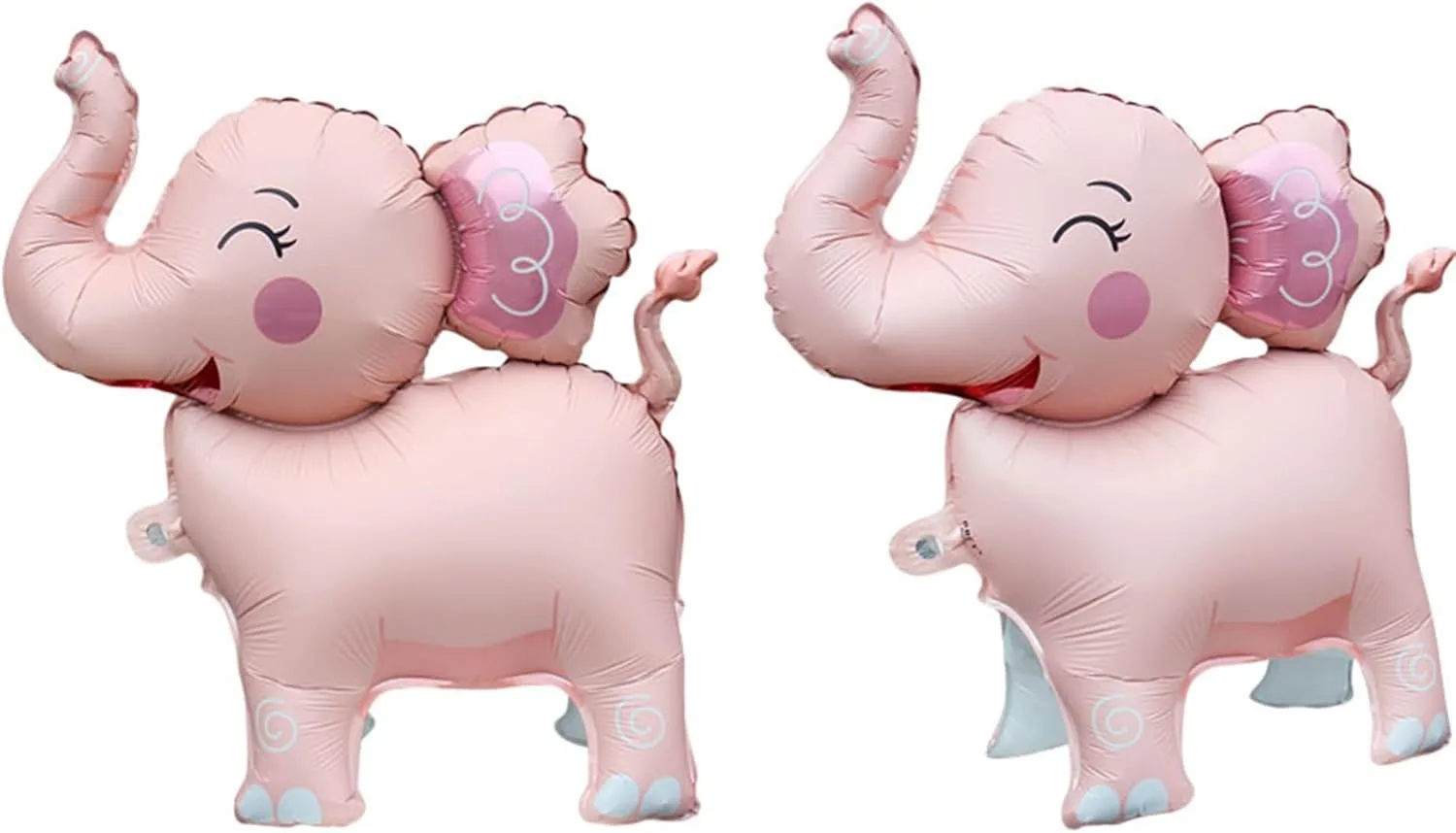 1 Stück/Set 3D Stehender Elefant Aluminiumfolienballons Cartoon-Tier Themenparty Geburtstagsfeier Deko-Zubehör Hochzeitsfeier – Detail 1