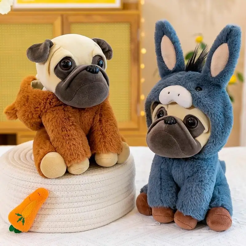 

Kawaii Dog Anime Cosplay Raccoon Monkey Bear Moose Doll Plush Toy Stuffed Soft Creative Animal Dog Pillow Toys for Kids Gifts