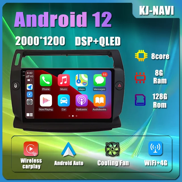 9 Inch Android 13 For Citroen C4 C-Triomphe C-Quatre 2004-2009 Carplay Car  Radio Multimedia Video Player Stereo GPS Navigation - AliExpress