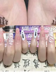 Custom Needle Tube Nail Art Pens Set (PURPLE)