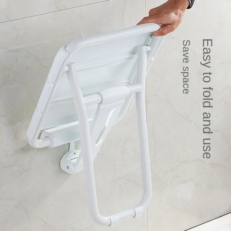 

Folding Toilet Stool Bathroom Elderly Bath Barrier-free Chair Safety Toilet Shower Room Hanging Up Anti-slip Chair