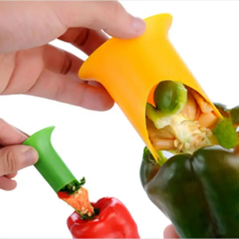 Pepper Corer Tomato Seed Remover Green Pepper Chilli Cutter Corer Slicer Fruit Peeler Fruit