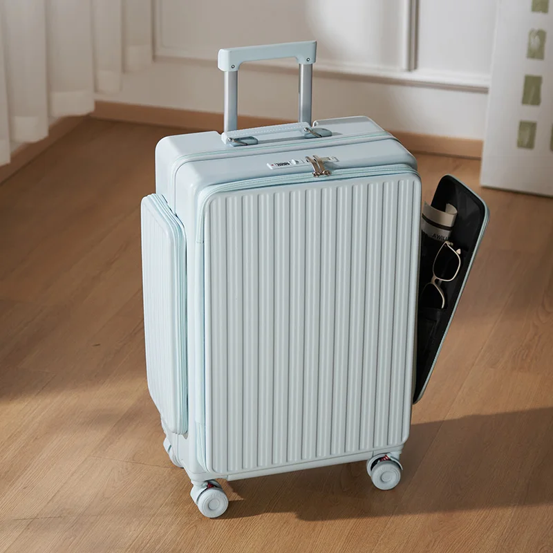 20/24 Inch Large Capacity Front 1:9 Side Multi-Opening Expandable Travel Suitcase Student Trolley Case_voghion.com
