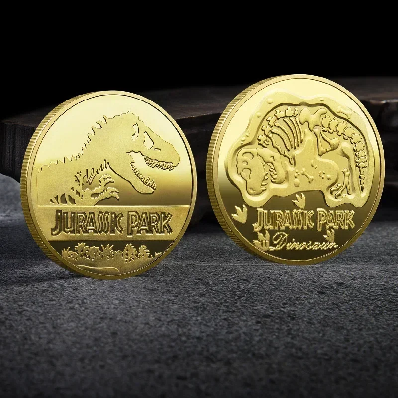 Commemorative Coin Souvenir REPLICA Medallion Badges Jurassic Park Dinosaurs