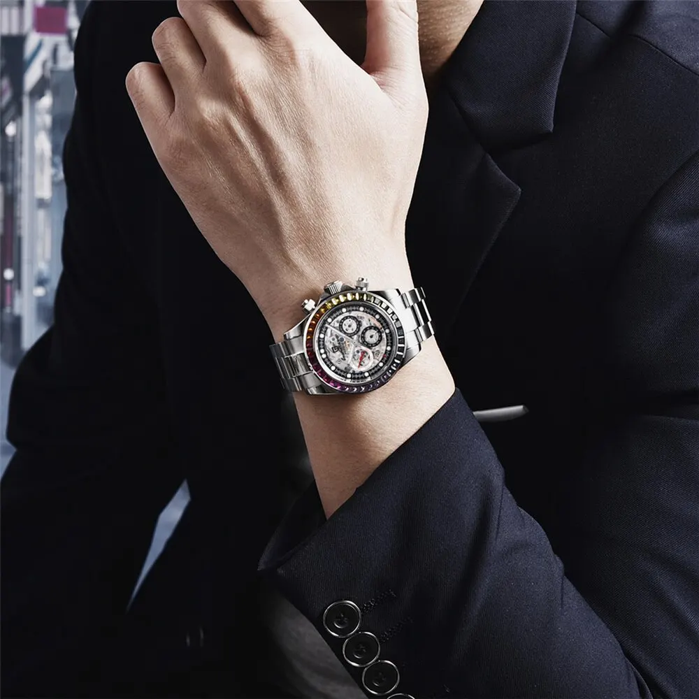 PAGANI Design Men Automatic Mechanical Chronograph Stainless Steel Sapphire Sports Watches Relogio Masculino
