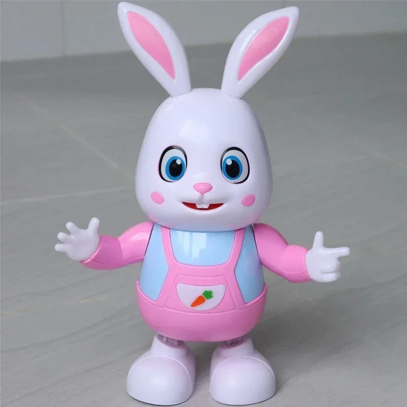 Robot Rabbit Dancing Sing Song Electronic Bunny Music Robotic Animal Beat Drum With LED Cute Electric Pet Toy Kids Birthday Gift 5