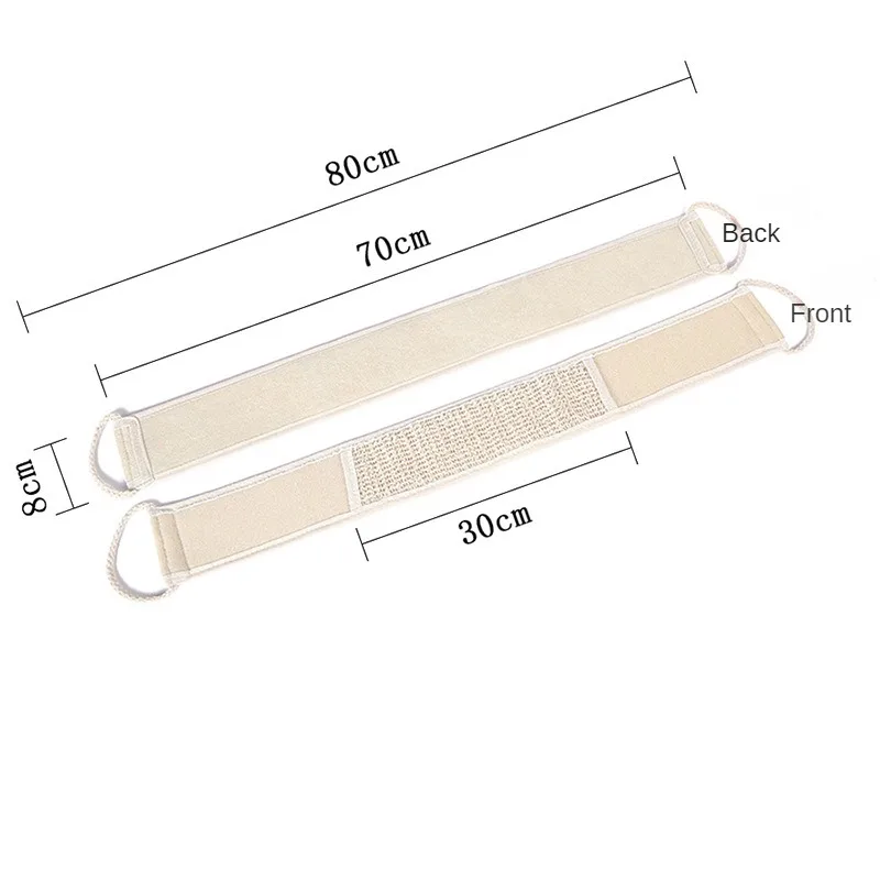 Natural Cotton Linen Long Strip Bath Towel Powerful Exfoliating Back Massage Rubbing Shower Brush Body Scrubber Cleaning Tool 5