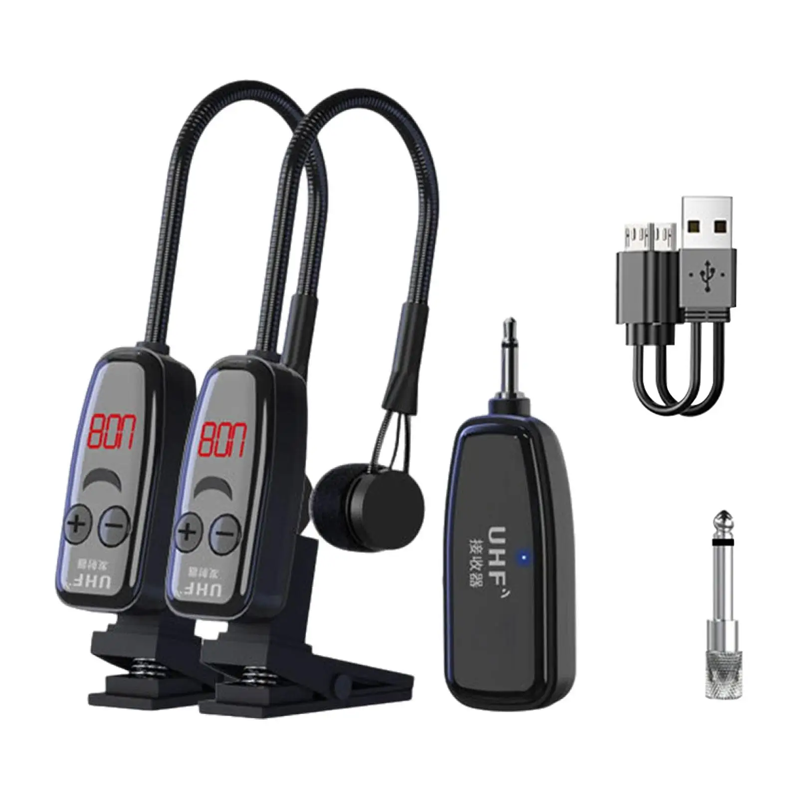 Saxophone Microphone Handheld UHF Mic for Voice Amplifier Trumpet Clarinets Saxophone Microphone Handheld UHF Mic for Voice Amplifier Trumpet Clarinets