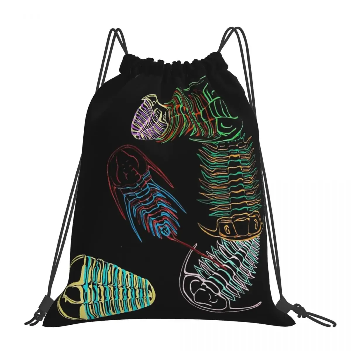 

Cambrian Era Trilobites Backpacks Portable Drawstring Bags Drawstring Bundle Pocket Sundries Bag BookBag For Man Woman Students