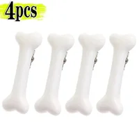 4Pcs Bone Hairpins Fashion Lovely Women Gril Headwear Barrettes Vivid Dog Bone Hair Clips Side Hair Pin Hair Accessories 6