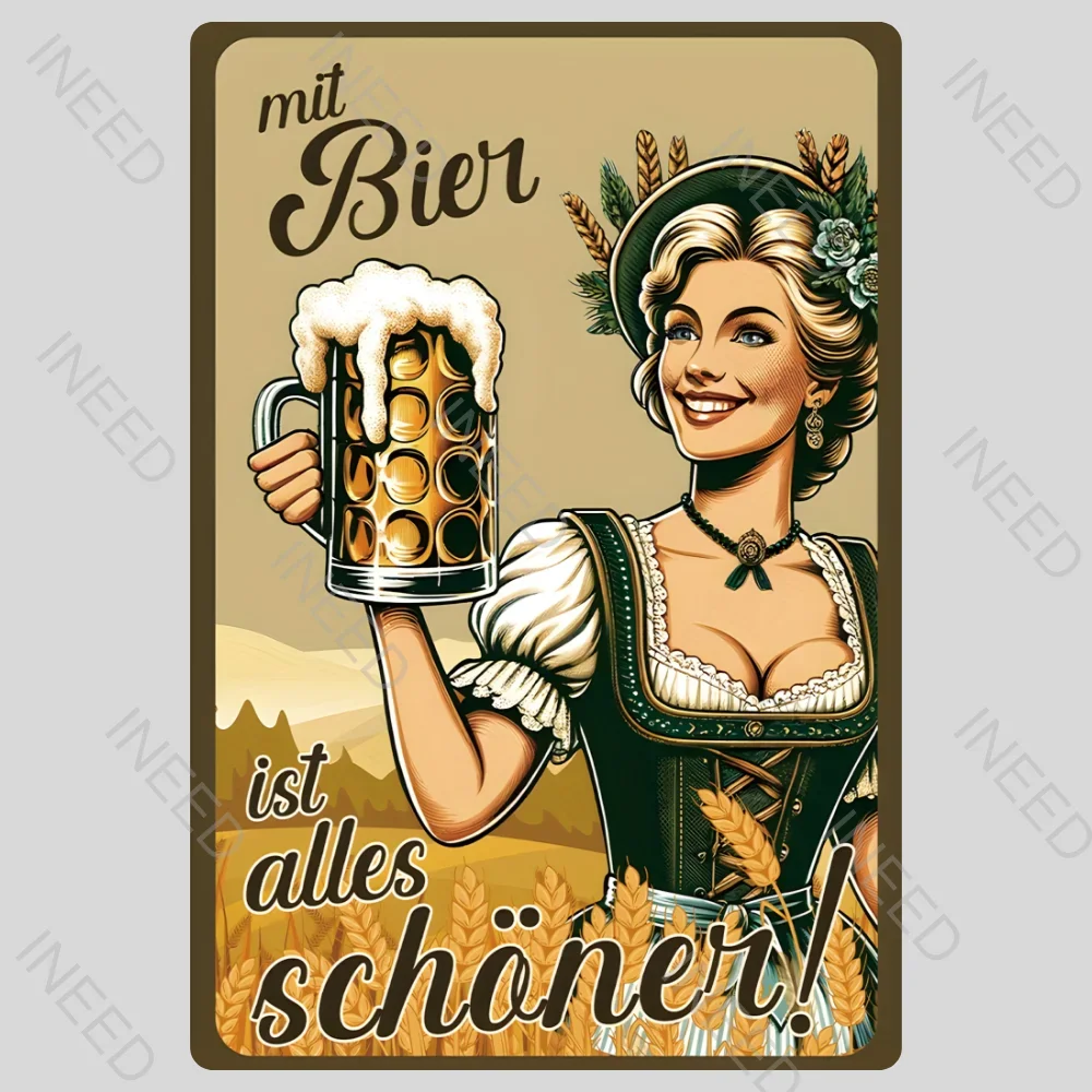 German Beer Vintage Tin Sign Metal Sign Decorative Plaque Wall Decor  Kitchen Club Bar Pub Man Cave Room Home Decoration - AliExpress, image size:1000x1000