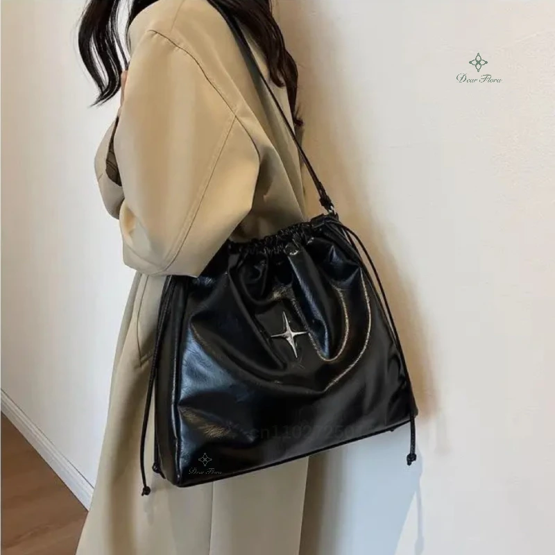Y2K Korean Simple Style Shoulder Bag Aesthetic Star Girl
