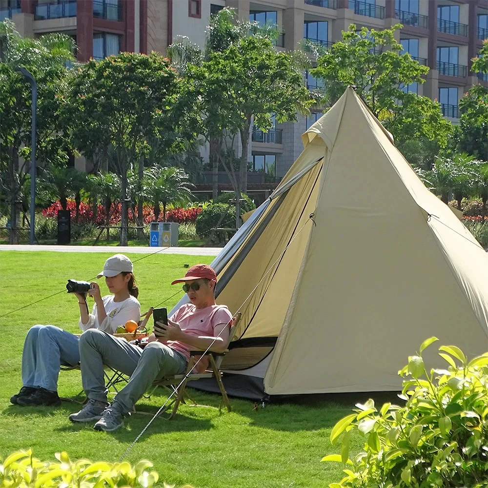 Ultralight Pyramid 4 Person Camping Tent Travel Family Tourist Double Layer Outdoor Hiking Large Teepee Backpacking Tipi tents