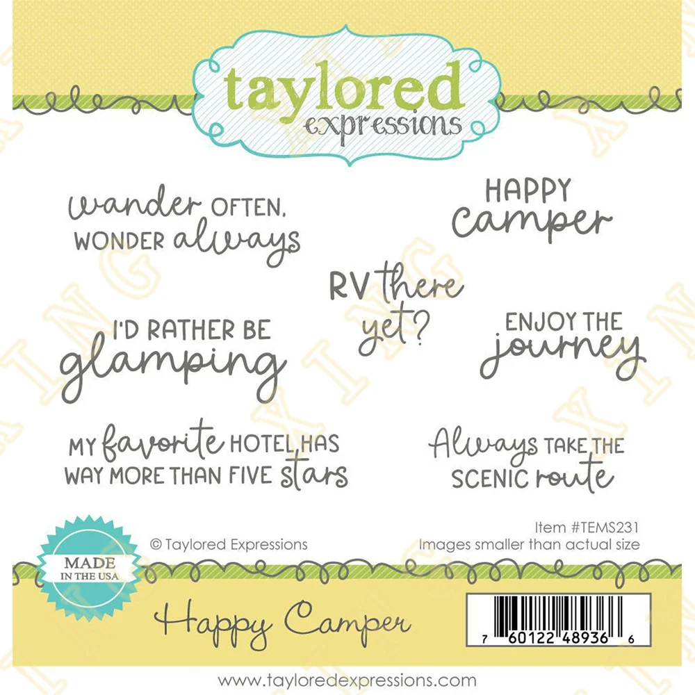 

Clear Silicone Stamps Scrapbook Diary Decoration Embossing Template DIY Greeting Card Handmade 2023 New Arrival Happy Camper