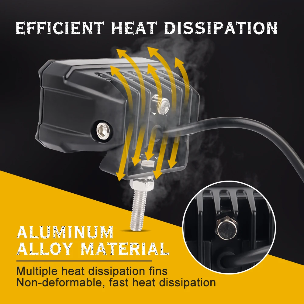 Mini Led Spot Cube Licht Fahren Nebligen Arbeit Lichter Off road 4X4 Beleuchtung Motorrad Auto Moto Pickup SUV für Universal Fahrzeuge – Detail 6