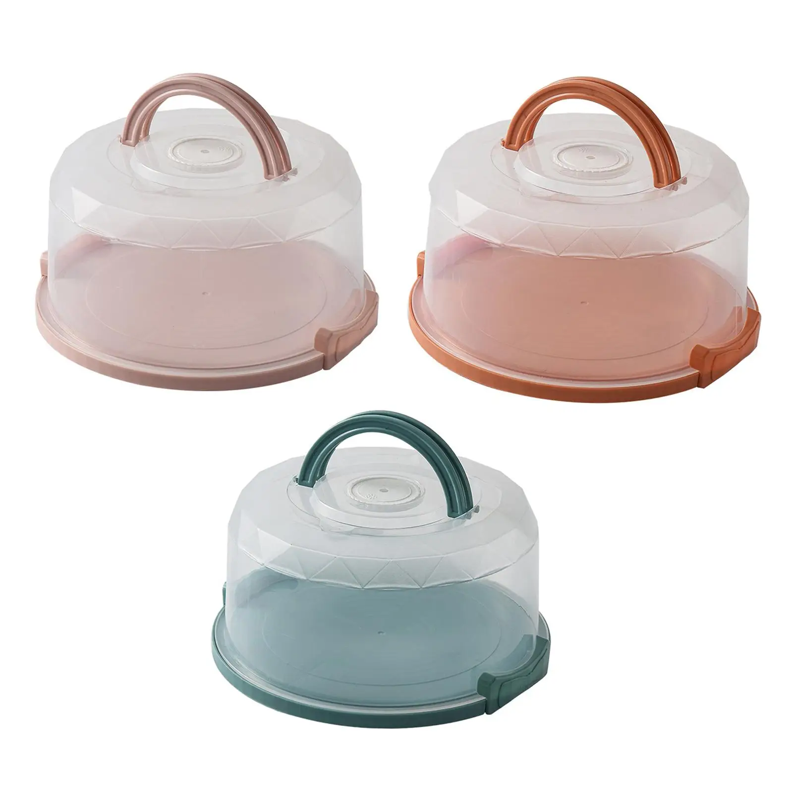 8inch Pie Cake Carrier Lid and Handle Round Cake Transport Container Holder Party Camping Kitchen Picnic food storage container food storage box food storage can