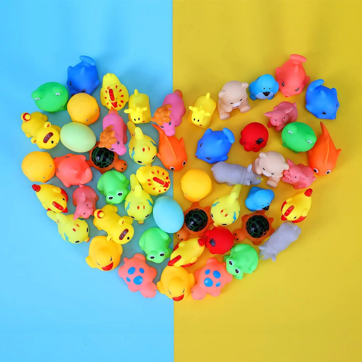 13pcs Baby Cute Animals Bath Toy Swimming Water Toys Soft Rubber Float Squeeze Sound Kids Wash Play Funny Toys Gifts 5