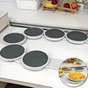 Dining Table Rotating Storage Rack Anti-slip Food Turntable Easy Assembly Restaurant Plate Swivel Stand for Rectangular Table 1