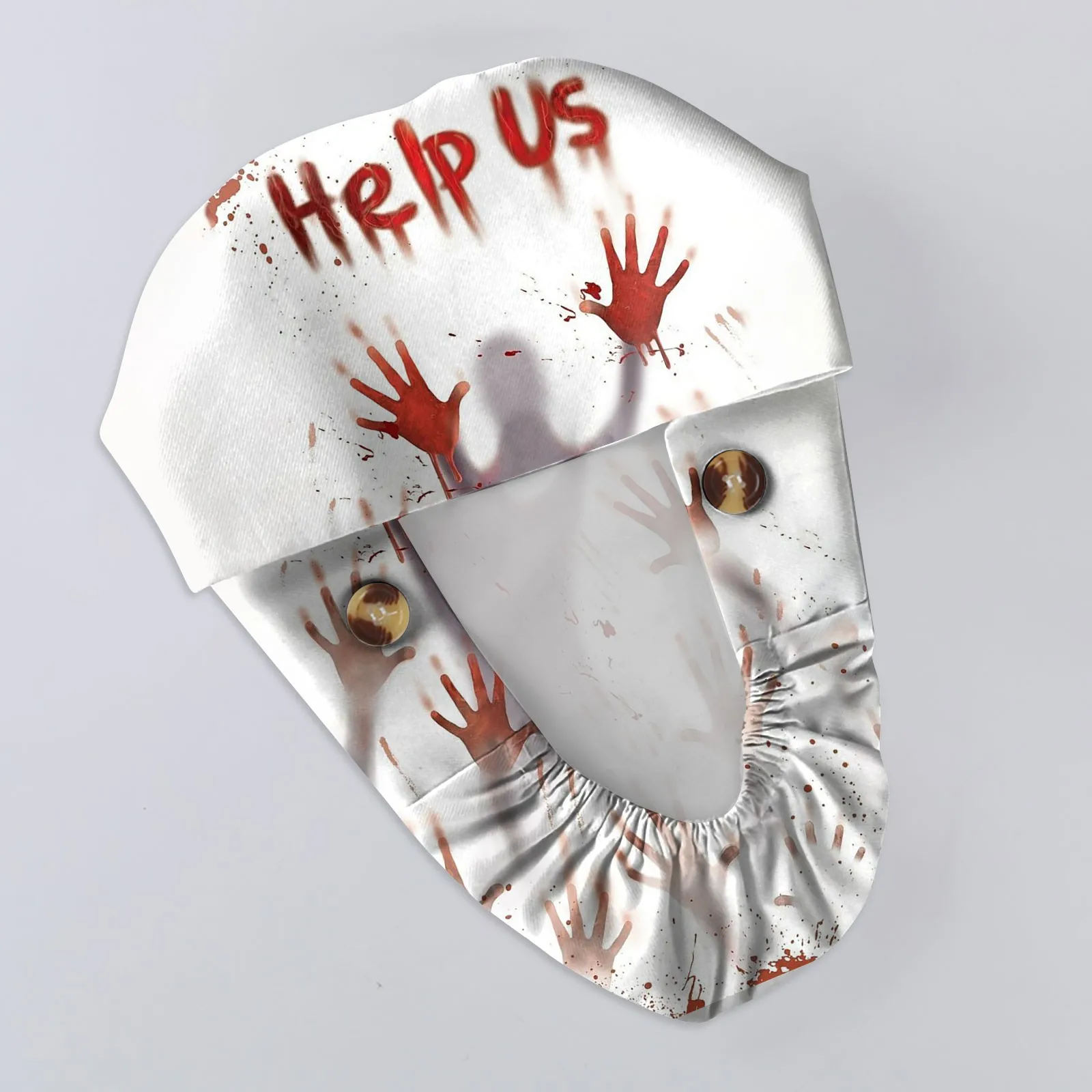 Halloween Print Surgical Caps Woman And Man Medical Scrubs Cap Skull Print Surgery Cap Shop Lab Beauty Work Accessories