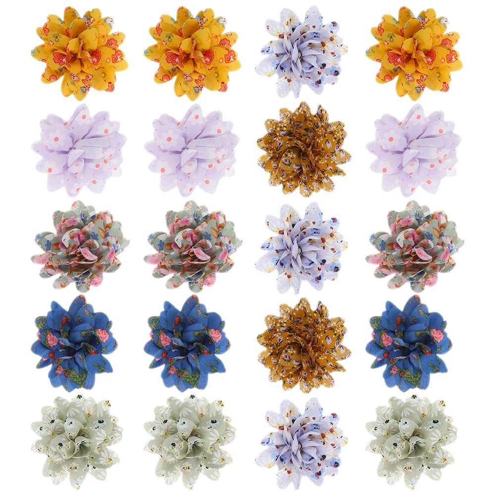 

20 Pcs Dog Bow Ornament Puppy Collar Flower Flowers Lace For Accessories Pet Cat