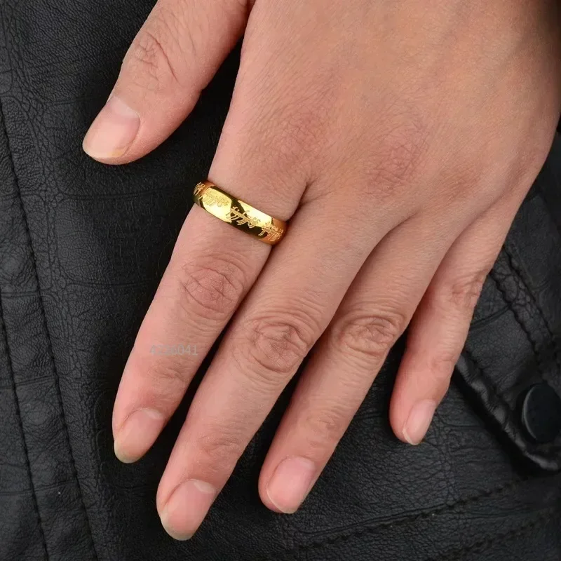 Stainless Steel Laser Engraving Couples Wedding Rings for Men and Women Fashion Movie Jewelry Gifts wedding rings